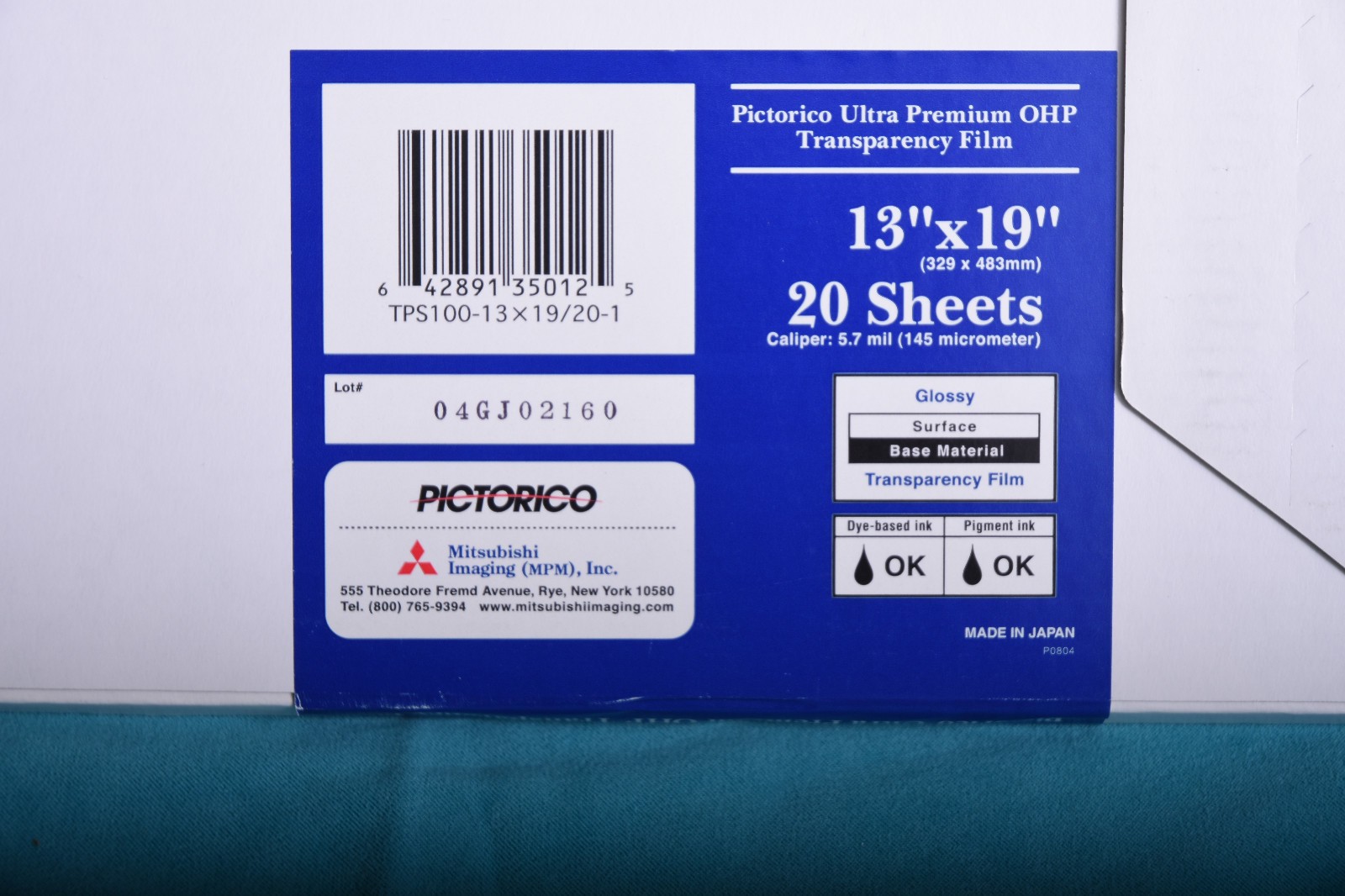 PICTORICO Ultra Premium OHP Transparency Ink Jet Film (13x19) Box of 20 Sheets