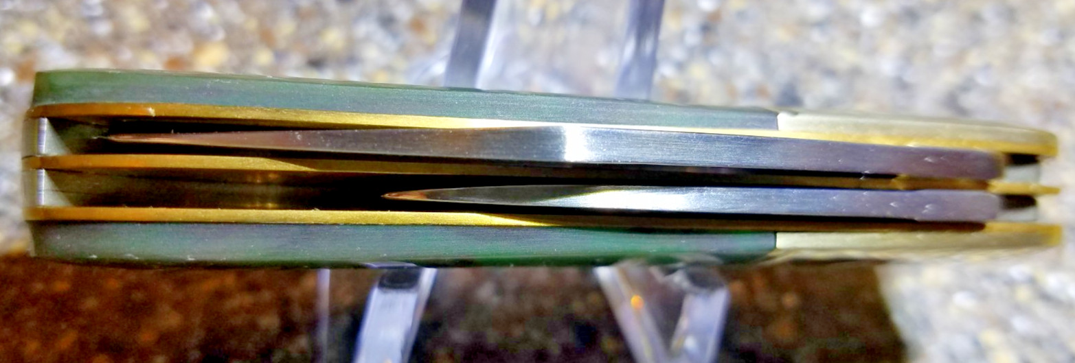 Rough Rider RR346, Barlow Imitation Abalone, 3-3/8", 2-Blades, Engraved Bolster