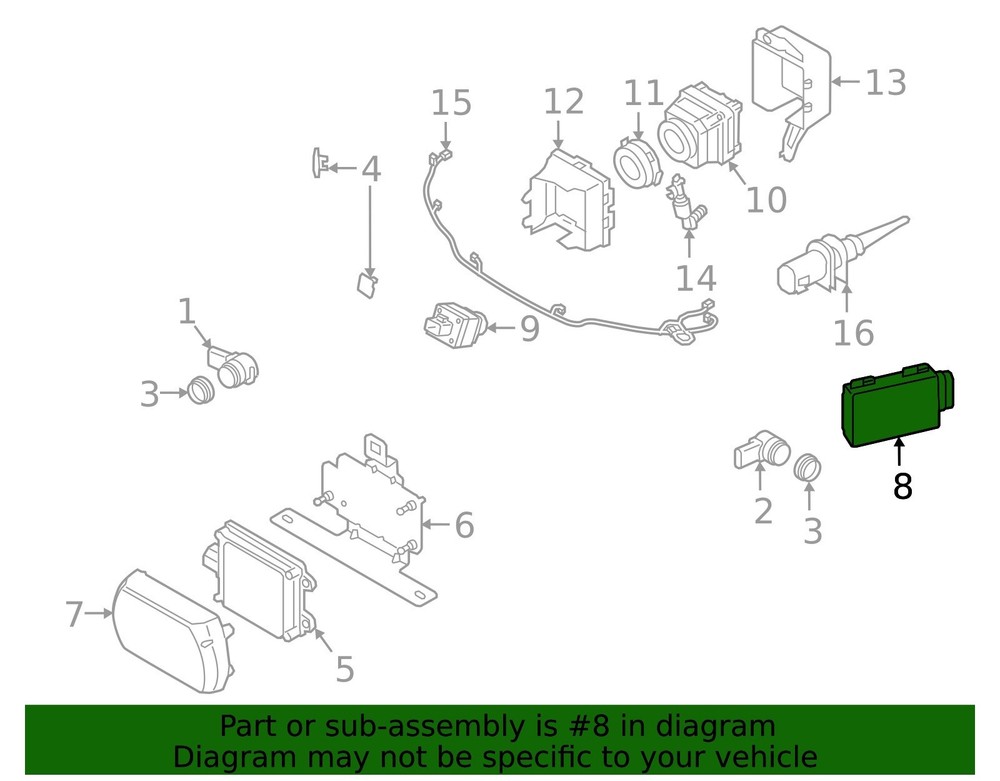 Genuine BMW Object Sensor 66-32-5-A84-CF7