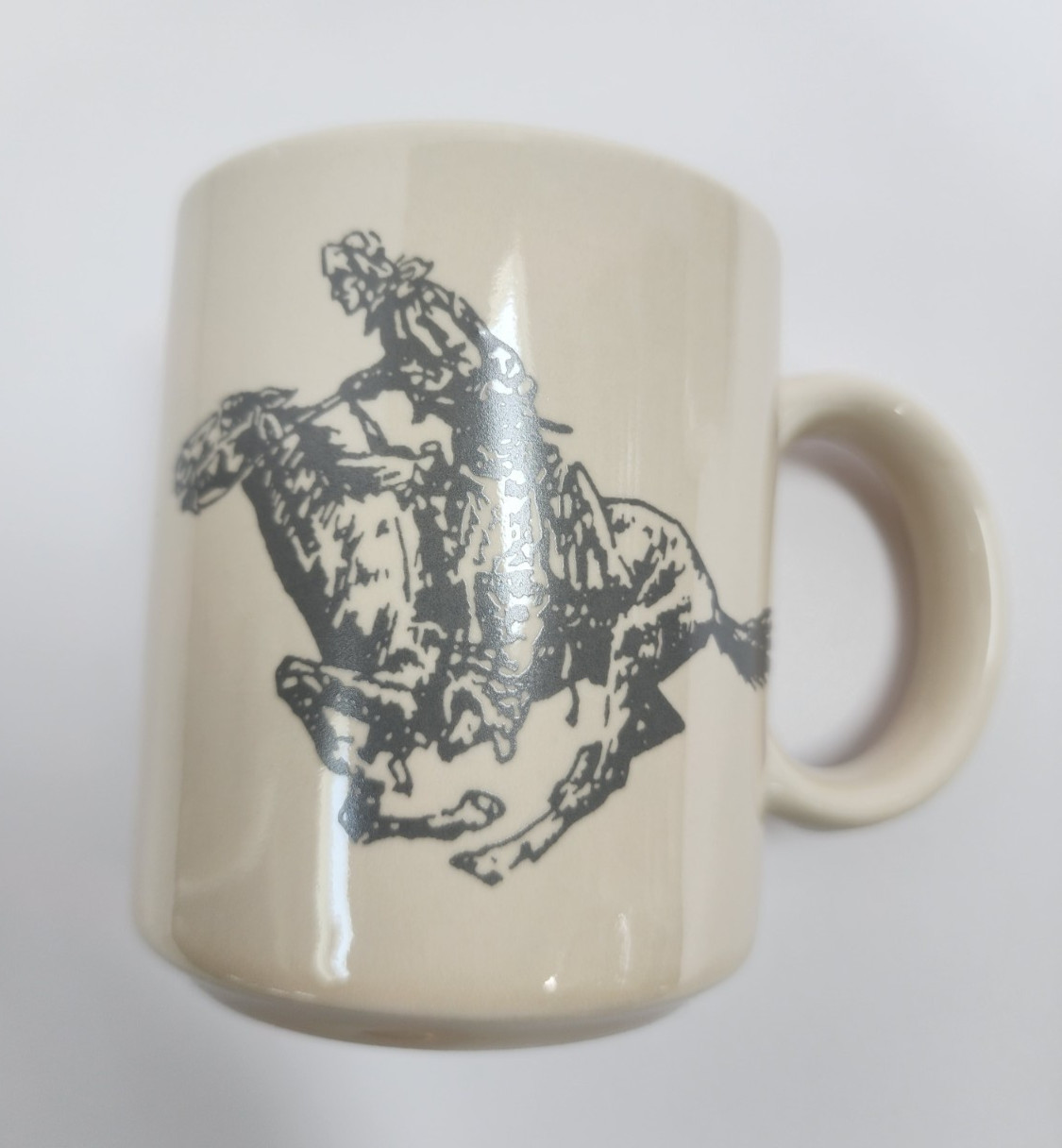 VTG Marlboro/Cowboy/Remington Art Ceramic COFFEE MUG SET OF 4 Cream