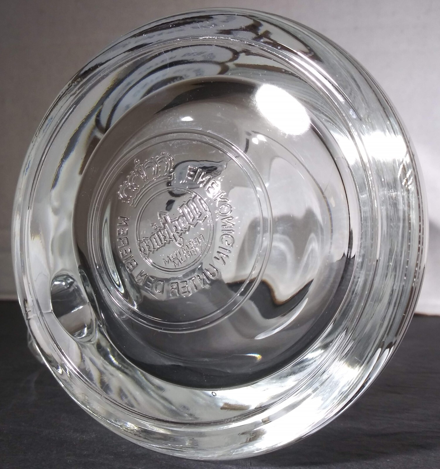 Warfteiner Beer Mug Stein Eine Konigin Unter Den Bieren .5L Glass German Beer