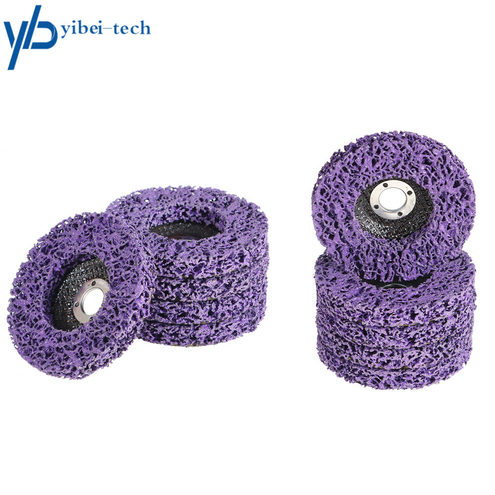 10Pcs 4 inch Poly Strip Disc Wheel Paint Rust Removal Clean For Angle Grinder