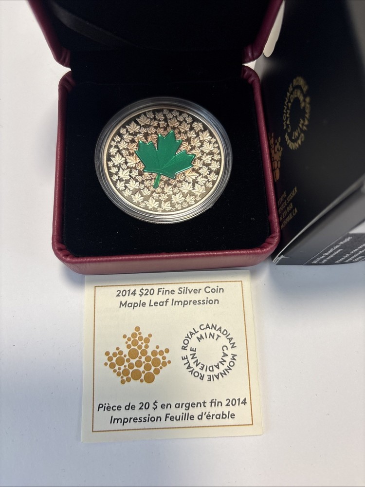 2014 $20 Maple Leaf Impression - Pure Silver Coin