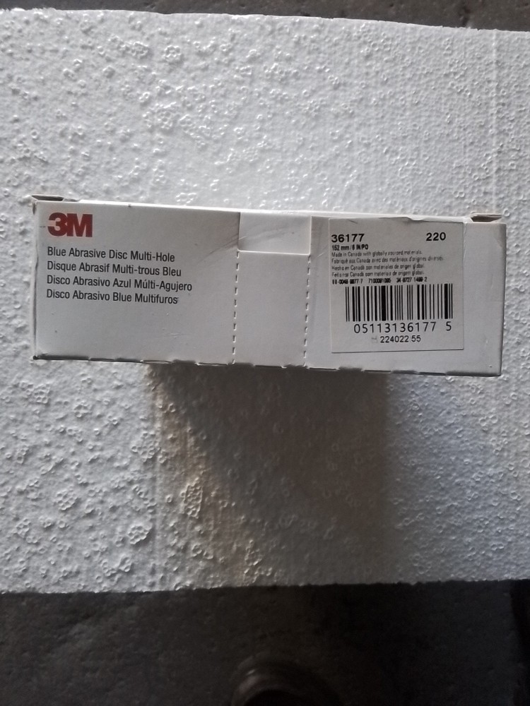 3M 36177 Multi-Hole Hook & Loop 220 Grit 6 in. Sanding Disc (50/Pack)