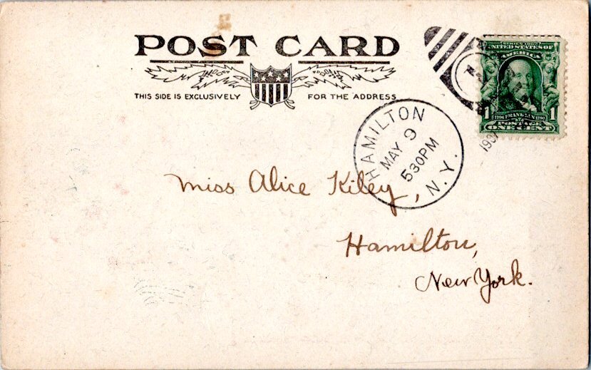 New York Hamilton 1907 numeral duplex  PC.