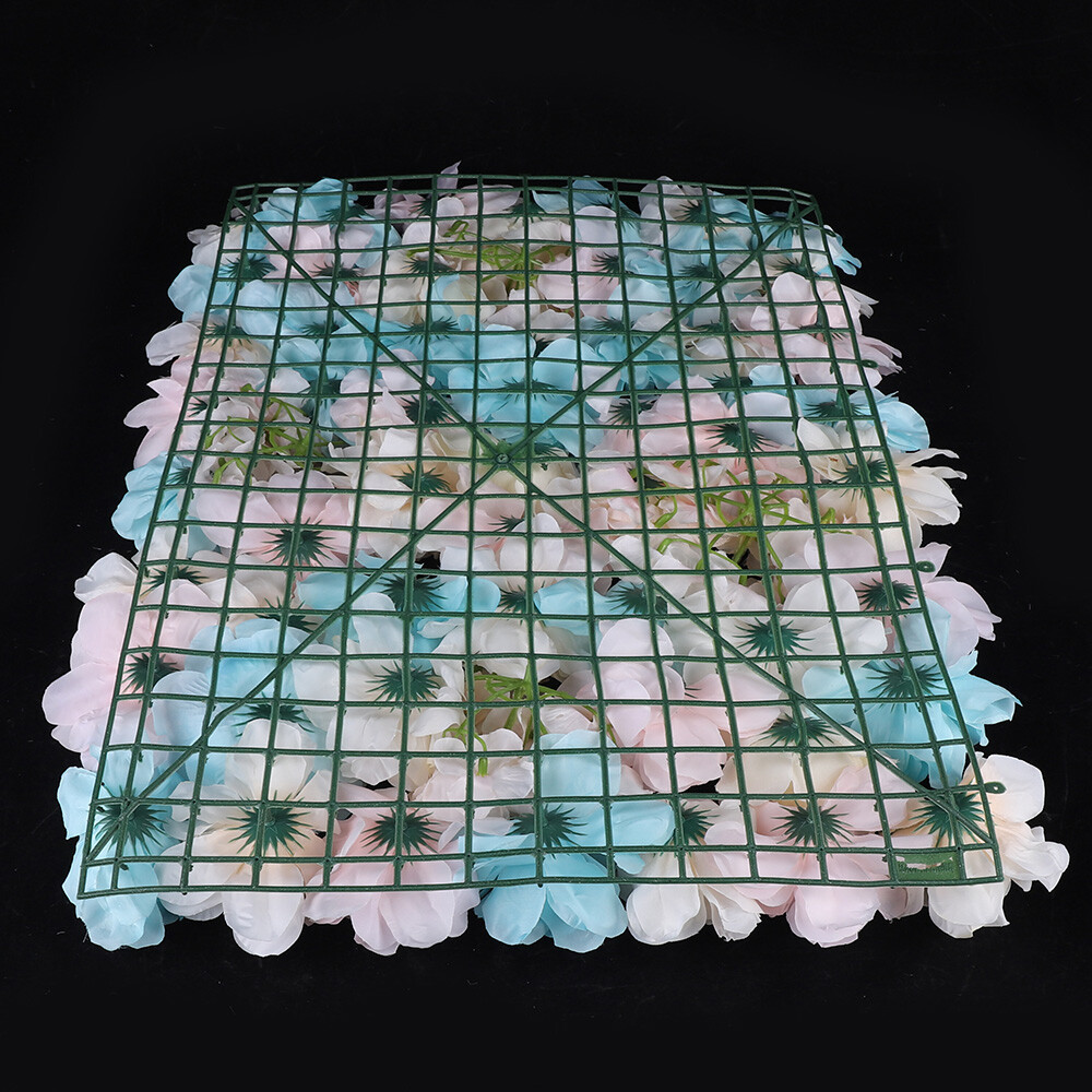 12PCS Artificial Flower Wall Panel White Hydrangea Rose Wedding Backdrop Decor.