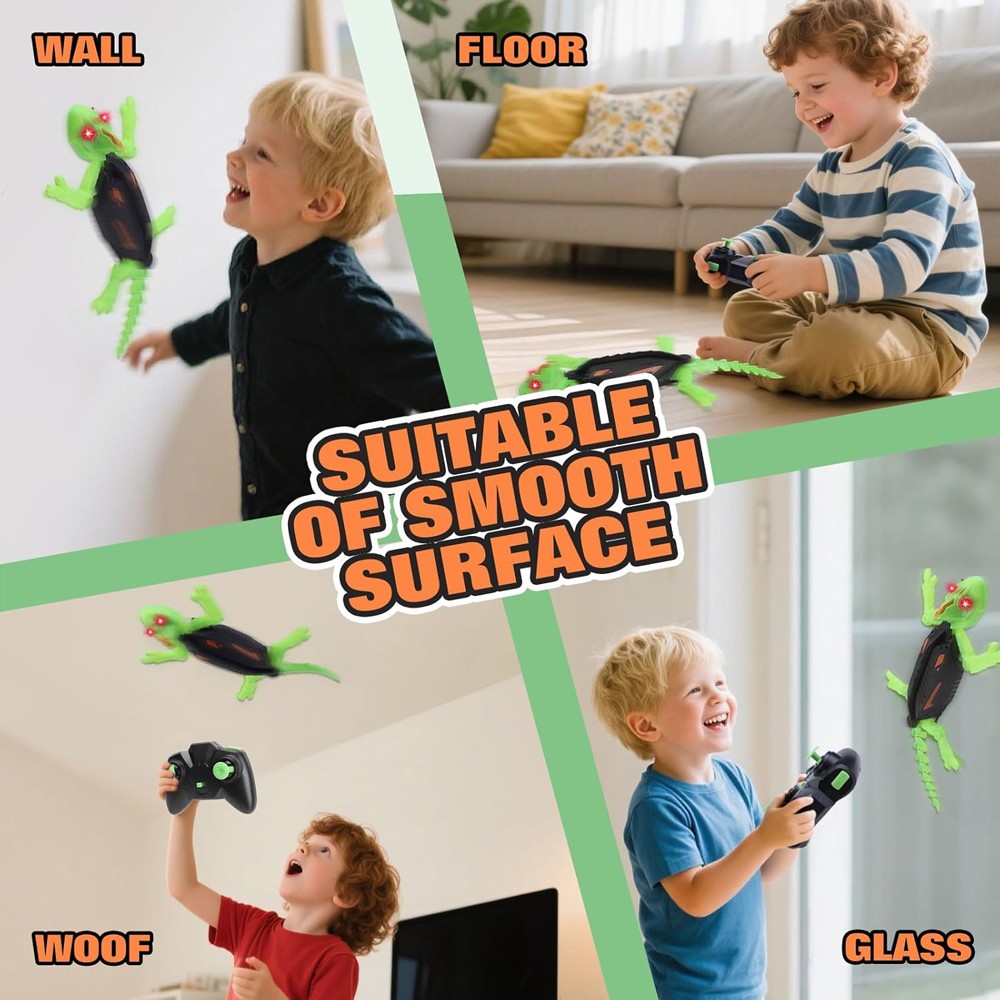 Wall Climbing RC Chameleon Toy for Kids Rechargeable Remote Control Lizard Toy