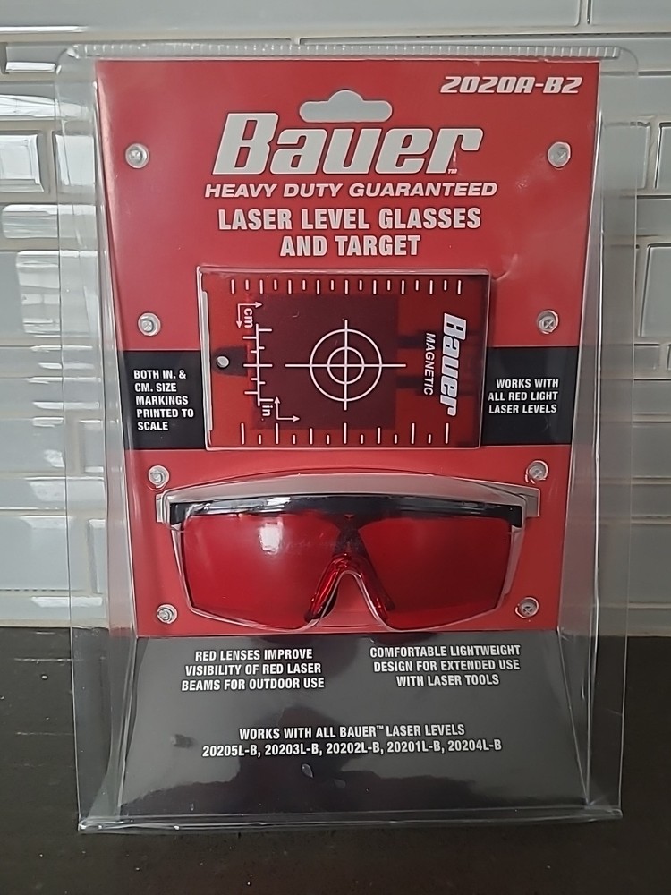 Bauer Laser Level Glasses And Target 2020A-B2