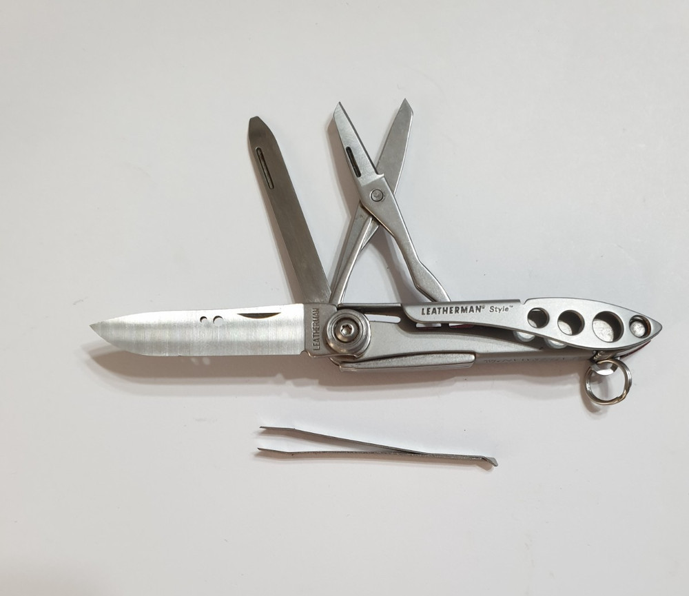 🔥🔥🔥 Smallest Leatherman Style Multitool Keychain Retired Collectable Red