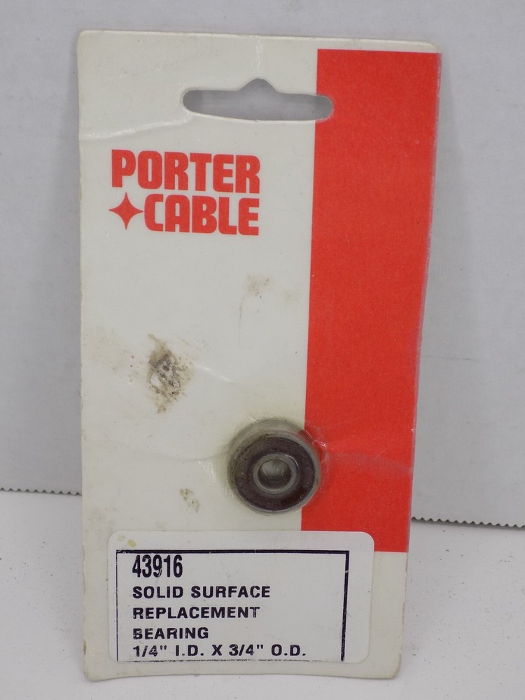Porter Cable 1/4" I.D. x 3/4" O.D. Solid Surface Replacement Bearing 43916