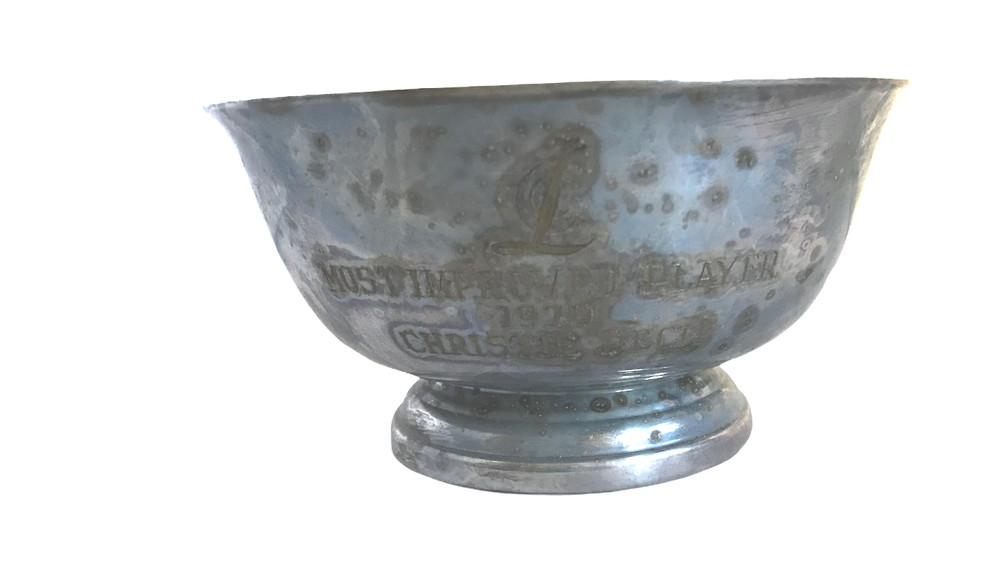 Vintage Gorham Silver YC795 Personalized Bowl MVP 1970 Christie Peck 4.5"