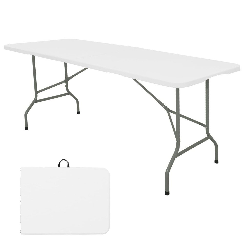 Folding Table 6 FT Lightweight Camping Table Portable Plastic Rectangular Out...