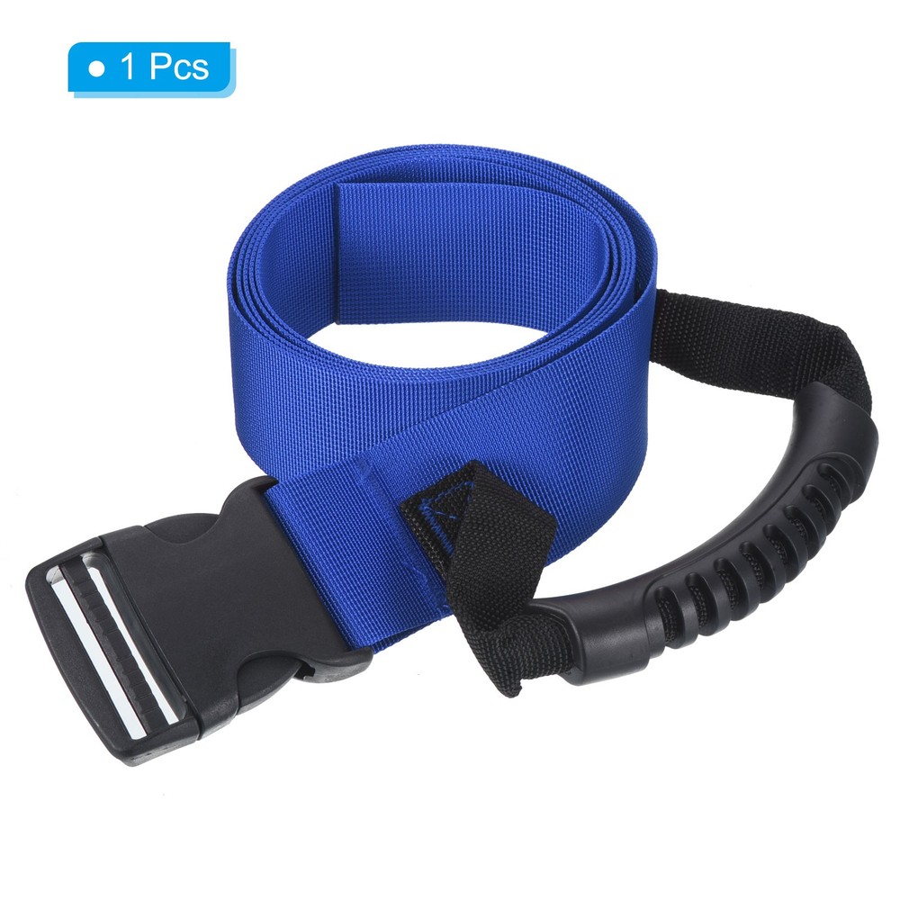 Carrying Strap with Handle, Adjustable Nylon Belt for Moving Boxes, Blue