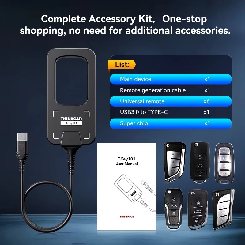 THINKCAR TKEY101 Car kёy Programmer with 6 Unit Remote Keys For THINKSCAN 689BT