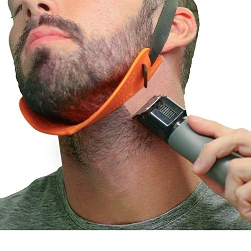 Premium Beard Neckline Shaper Guide - Hands-Free, Adjustable Template Tool, DIY