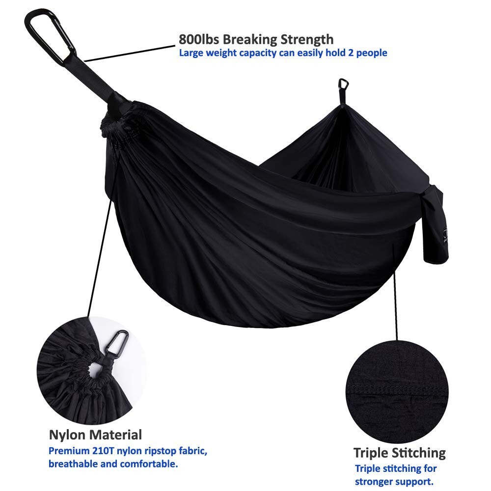 ELK Single Person Hammock with Tree Straps for Outdoor Camping Adventures