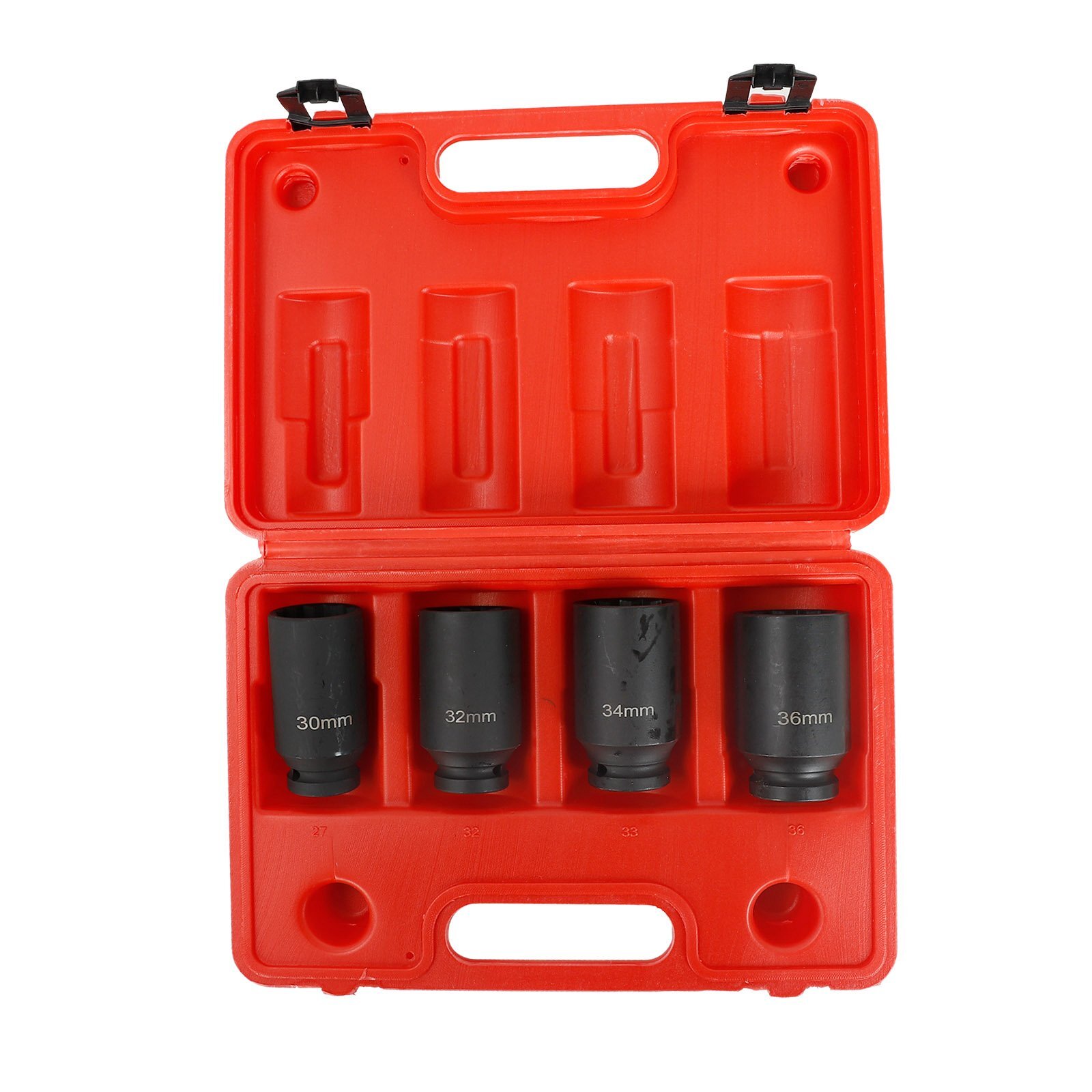 4pcs 1/2 Drive Deep Spindle Axle Nut Socket Set 30mm 32mm 34mm 36mm 12Point NEW