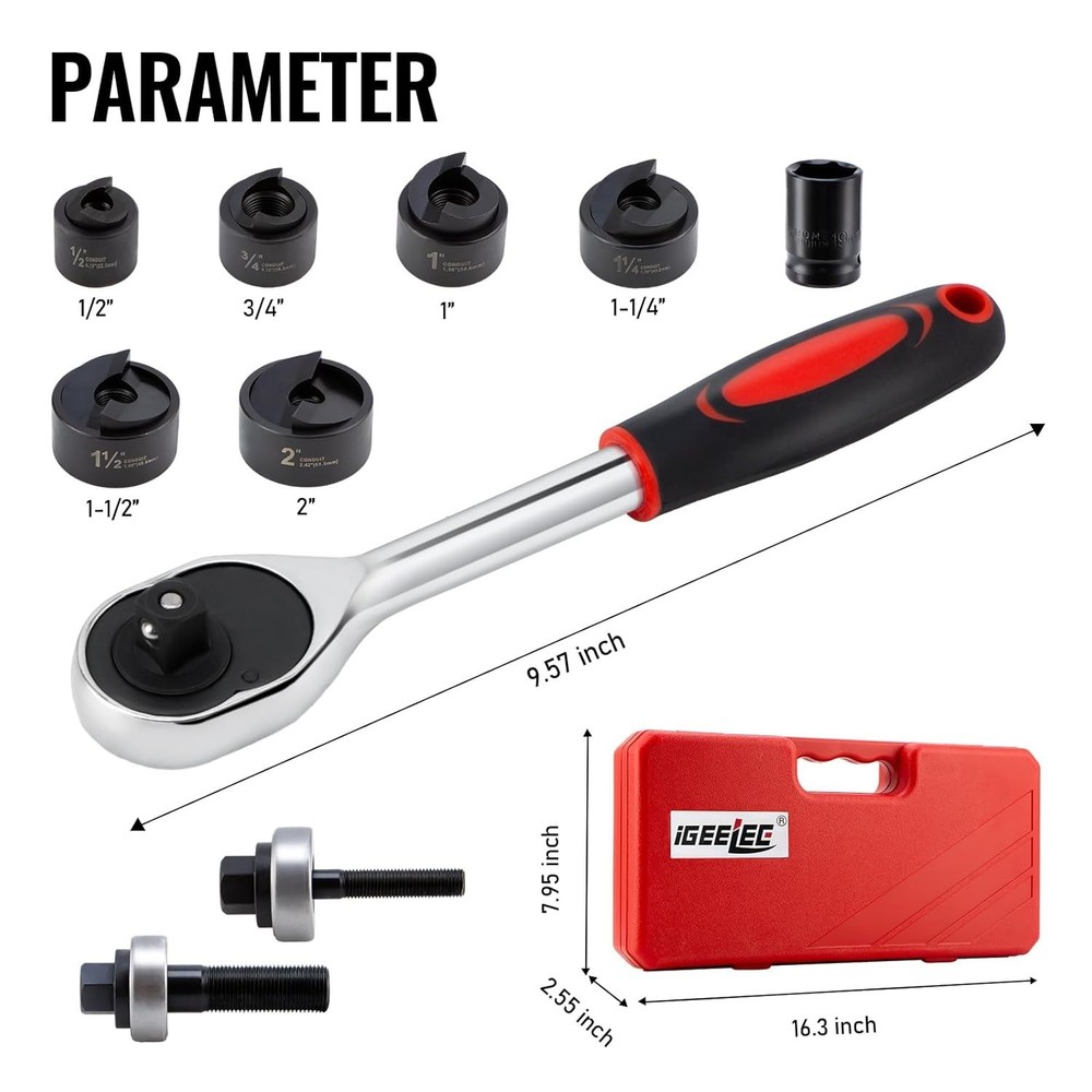 Ratchet Knockout Punch Set 6-Piece Kit