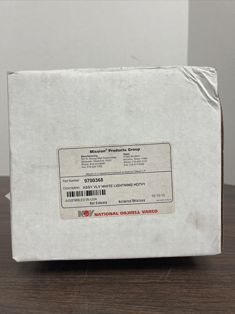 9700368 WL-HD-7-V01   API-7 Valve Assembly “White Lightning"