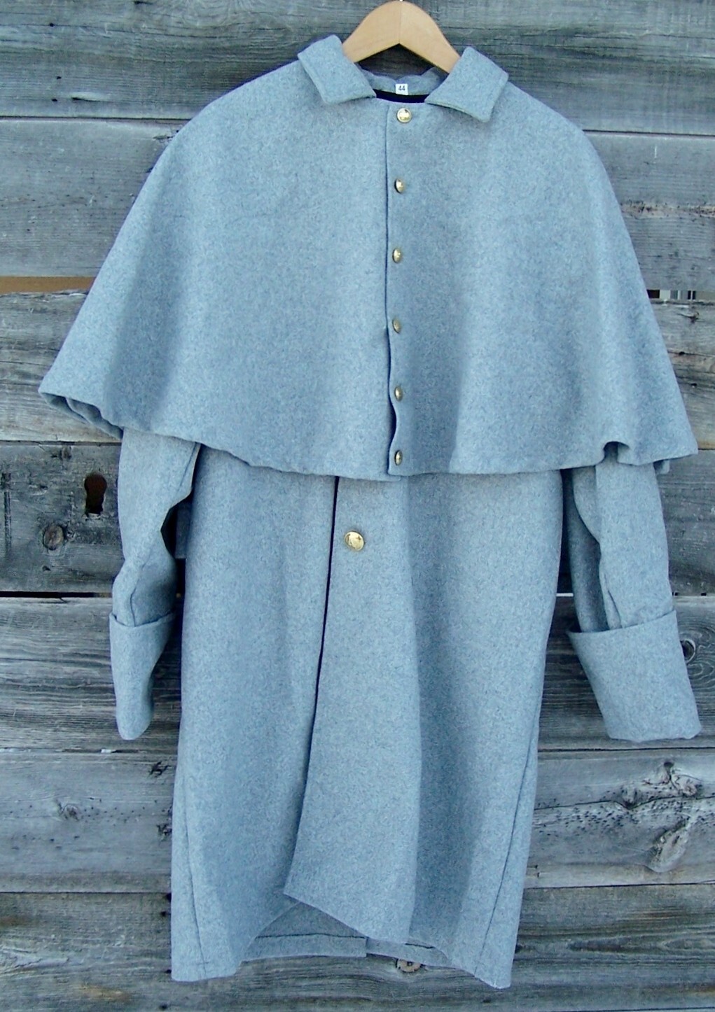 Civil War Confederate Gray Great Coat 46