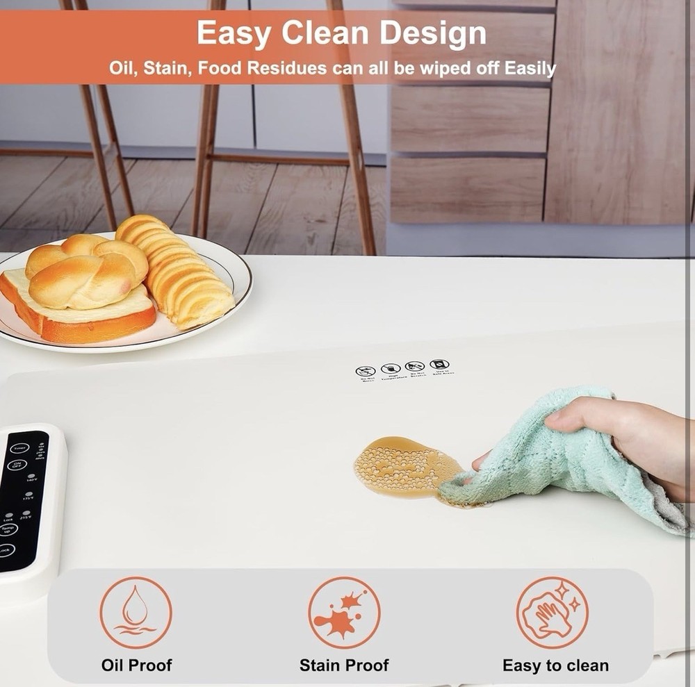 Food Warming Mat with Timer & Temp Control – Electric Large Heating Pad