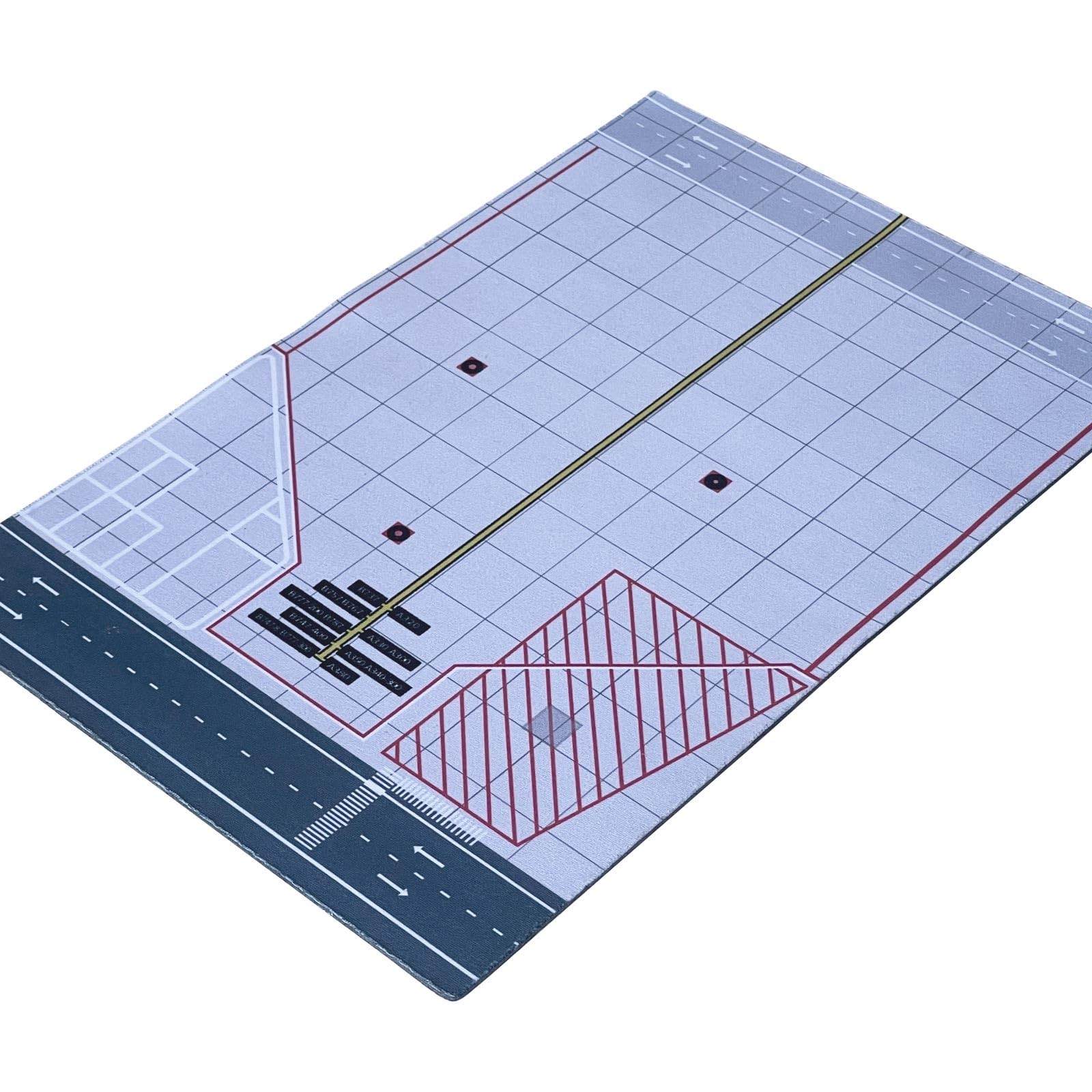 Mahfisj 1:400 Scale Rubber Airport Mat 11.8x7.9 11.8 x 7.9 inches, Gray