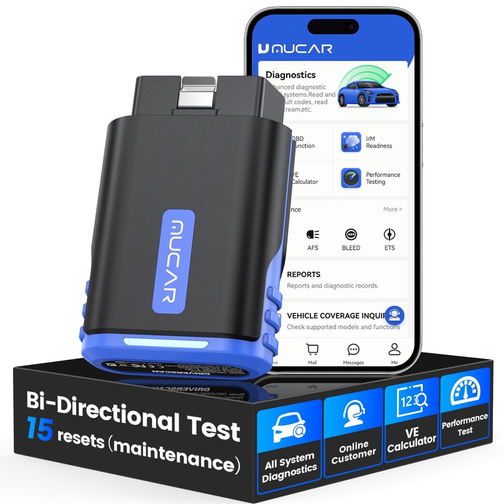 MUCAR DriverScan Bidirectional All System Car Diagnostic Tool Full OBD2 Function