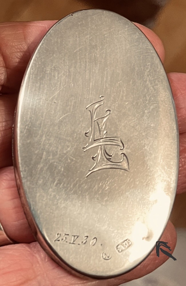 875 Silver , Pocket Picture Frame..many marks Silver Side..Tiny Dent On Face