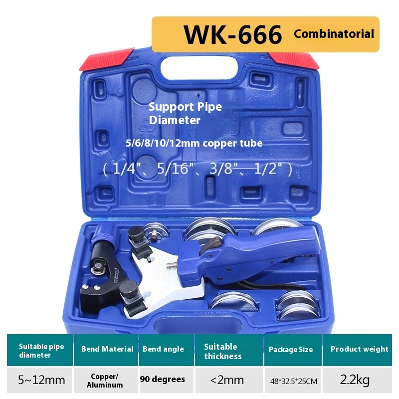 WK-666 Small Diameter Thin Pipe Wall Mechanical Ratchet Bow Bending Machine