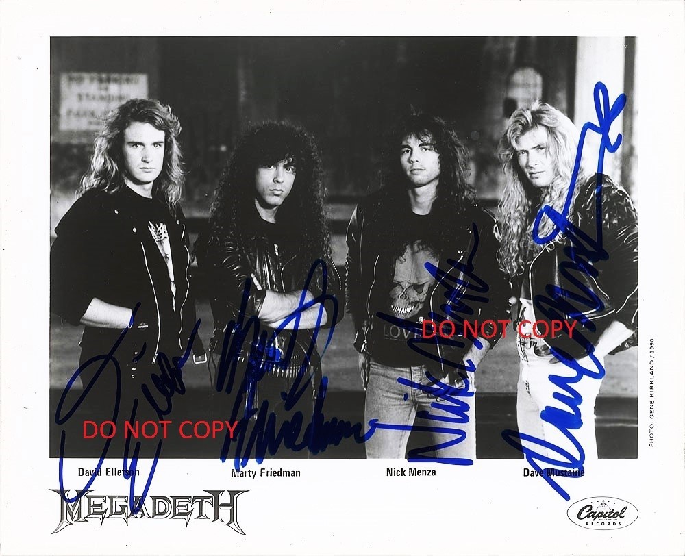 MEGADEATH Autographed Signed 8x10 Reprint Photo DAVE MUSTAINE !!