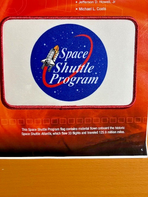 NASA Center Director’s Commendation - Patch made from shuttle Atlantis material!