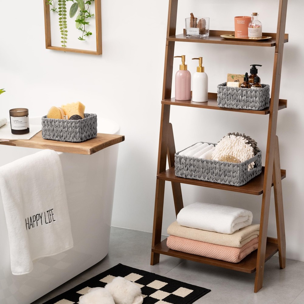 Wicker Storage Baskets for Shelves, Wicker Baskets for Organizing, Small Bask...