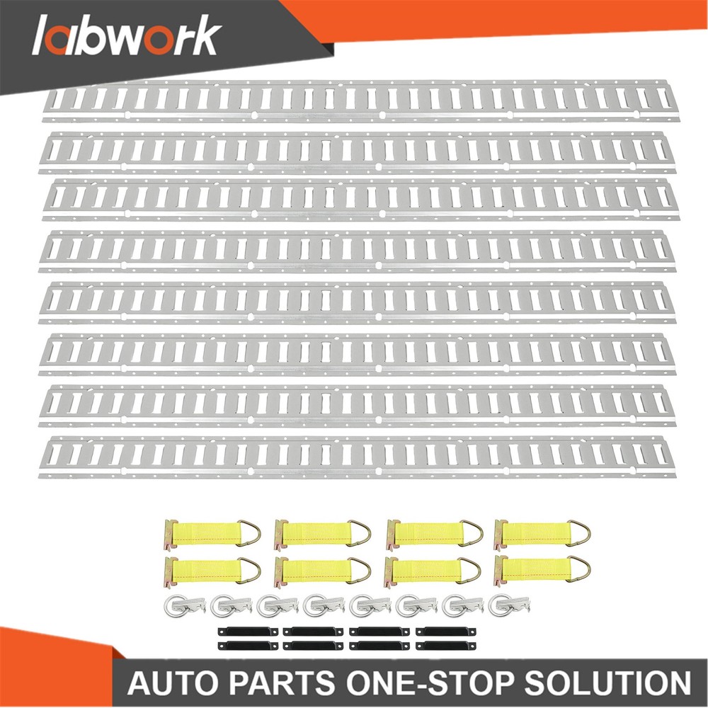 Labwork E Track Tie Down Rail Kit E Track Rails 32 PCS 5' Enclosed Cargo Trailer