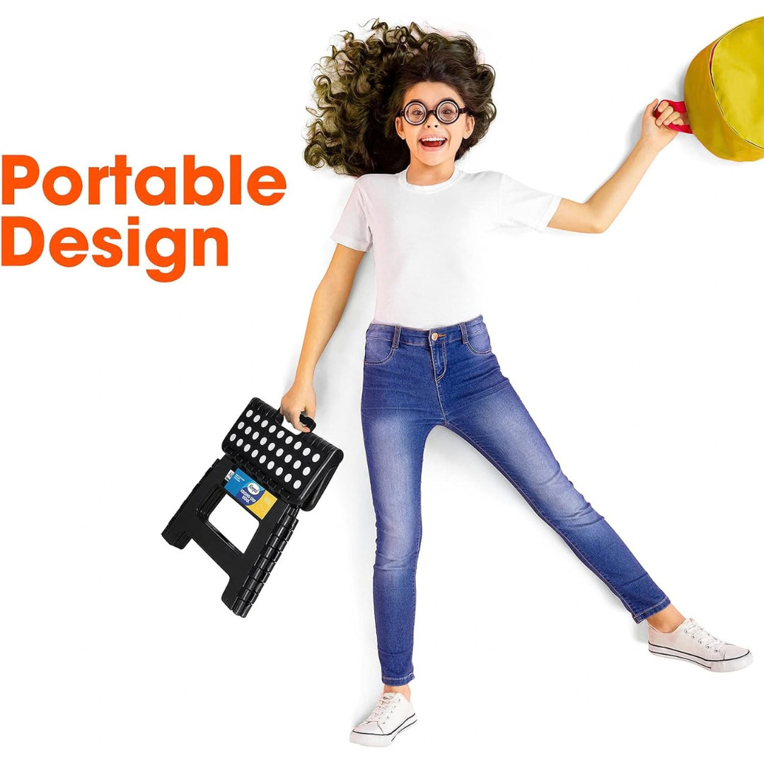 9" Folding Step Stool for Adults,Kids,Non-Slip Folding Stools with Portable Hand