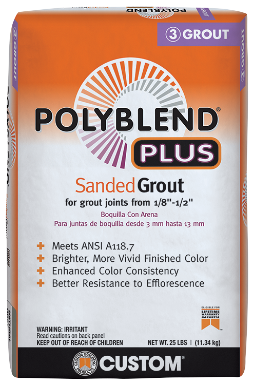 Custom Building Products PolyBlend Plus Sanded Grout 25 lbs