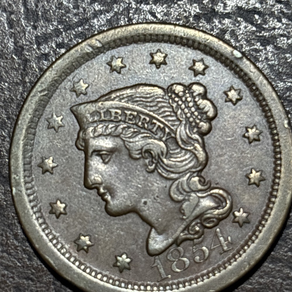 1854 Braided hair Large Cent