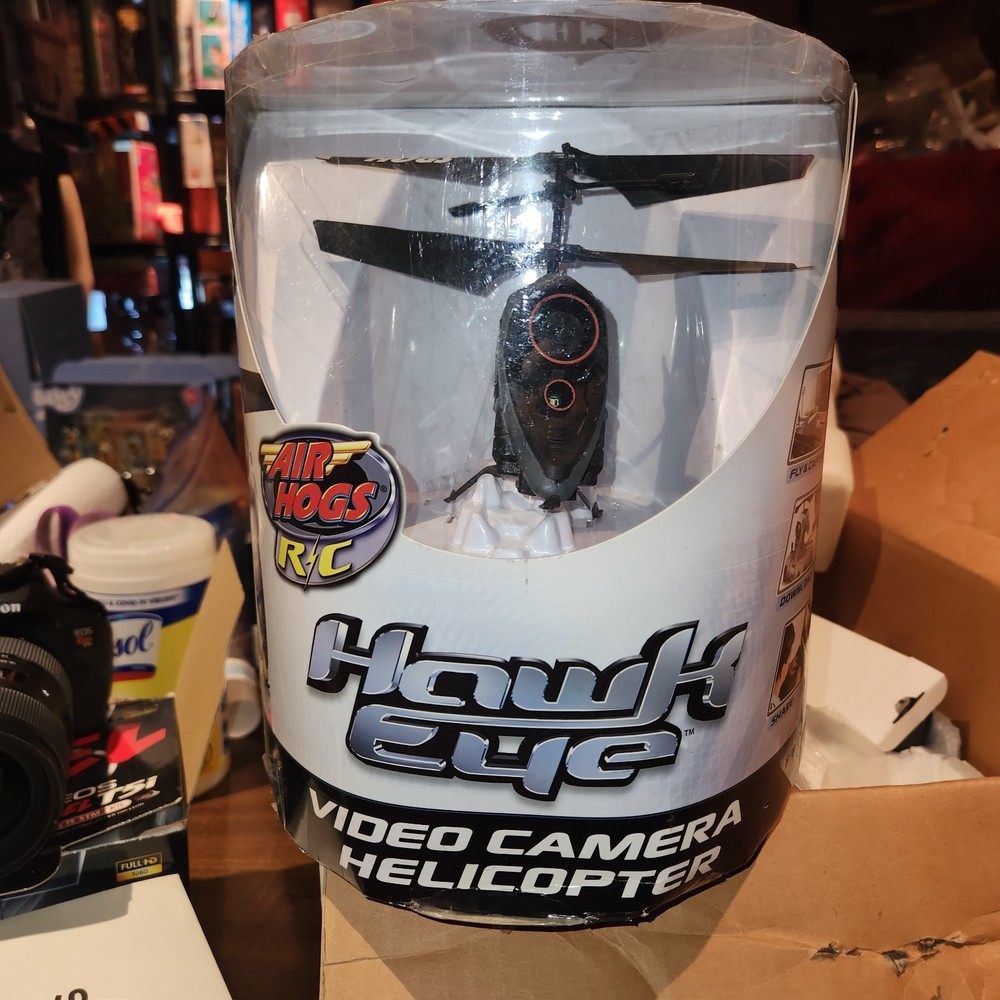 SPIN MASTER - Air Hogs - Hawk Eye - dark Gray  - VIDEO CAMERA HELICOPTER NEW