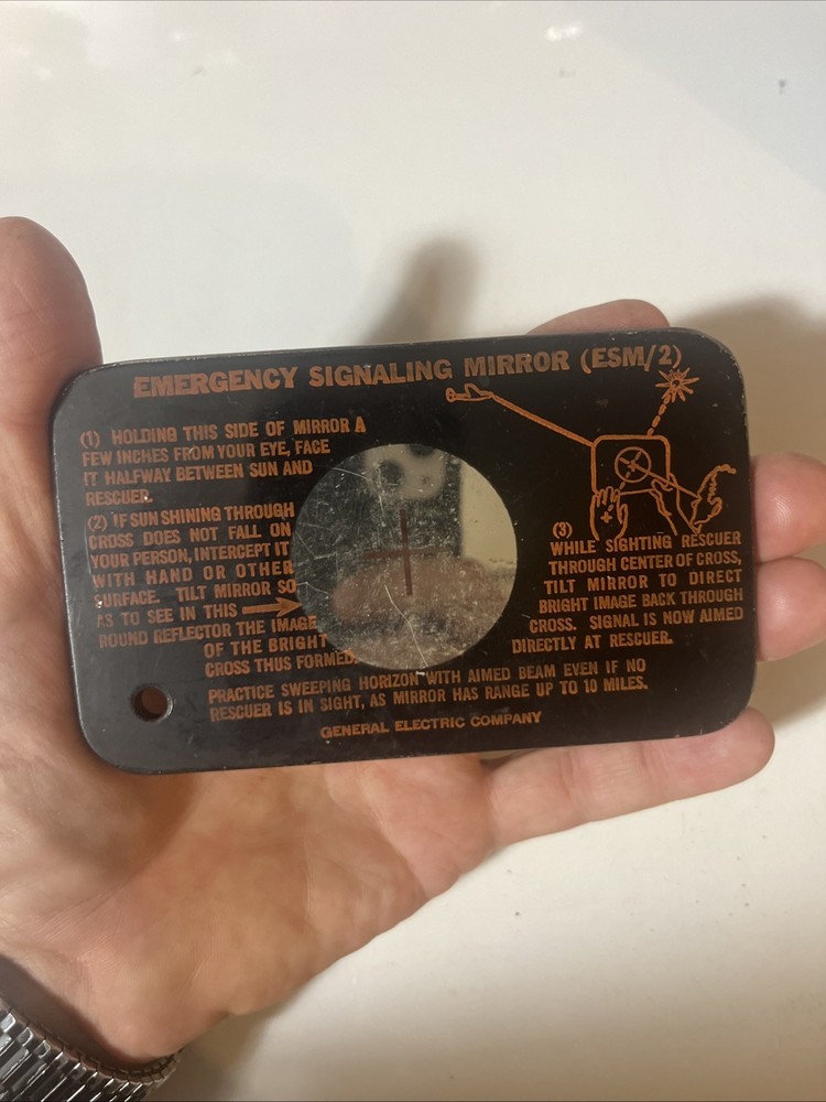 WWII Emergency Signaling Mirror Military ESM/2 General Electric Co