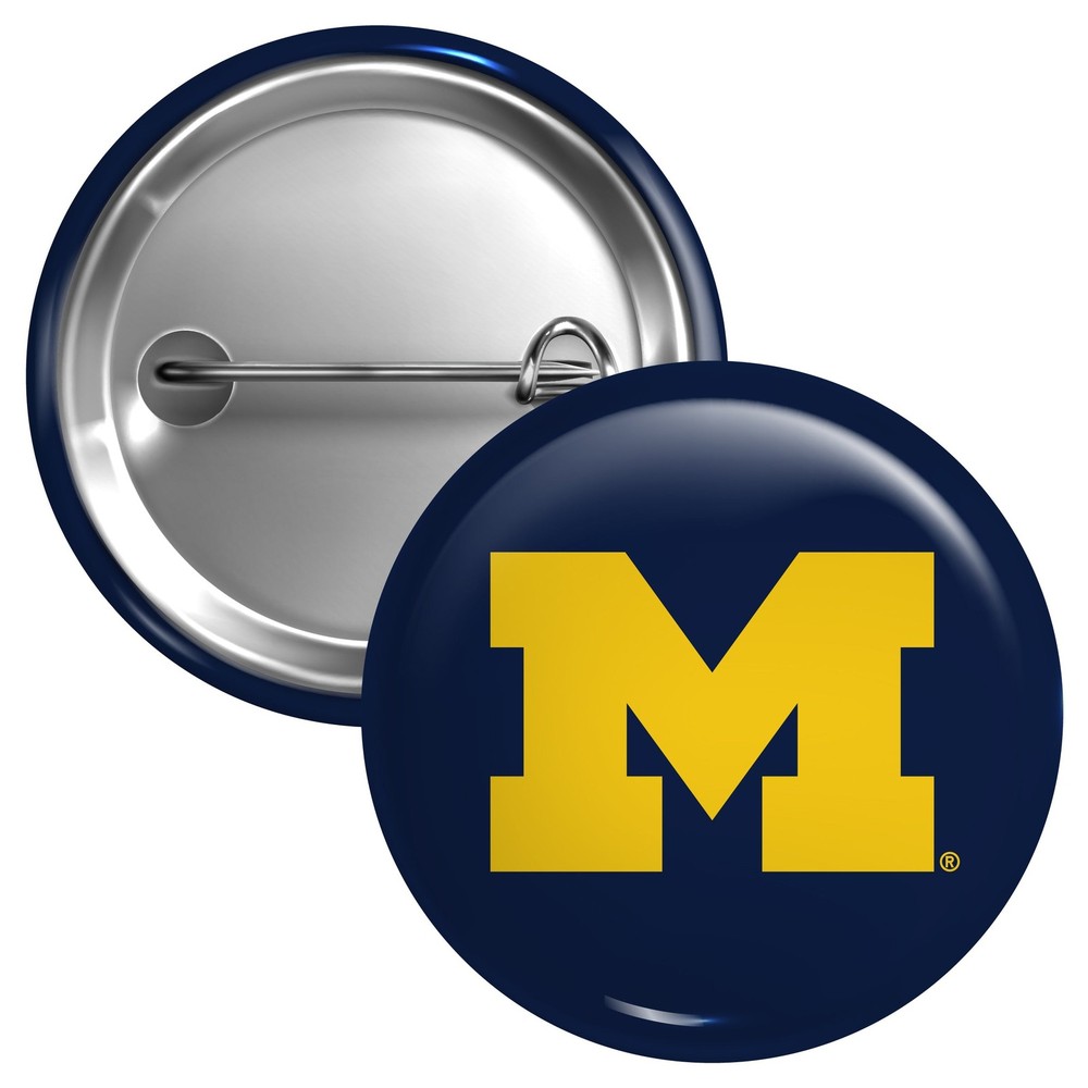 Michigan Wolverines Button Pin - 3 Size Options