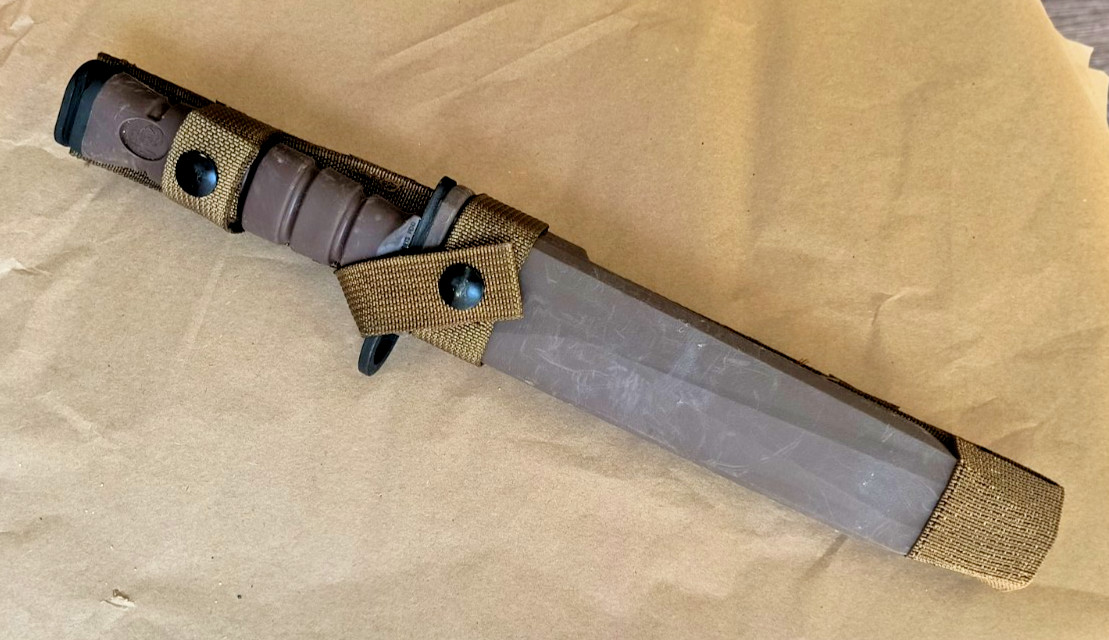 Vintage OKC3S Knife USMC Marine Corps Bayonet Ontario Knife Co & Scabbard