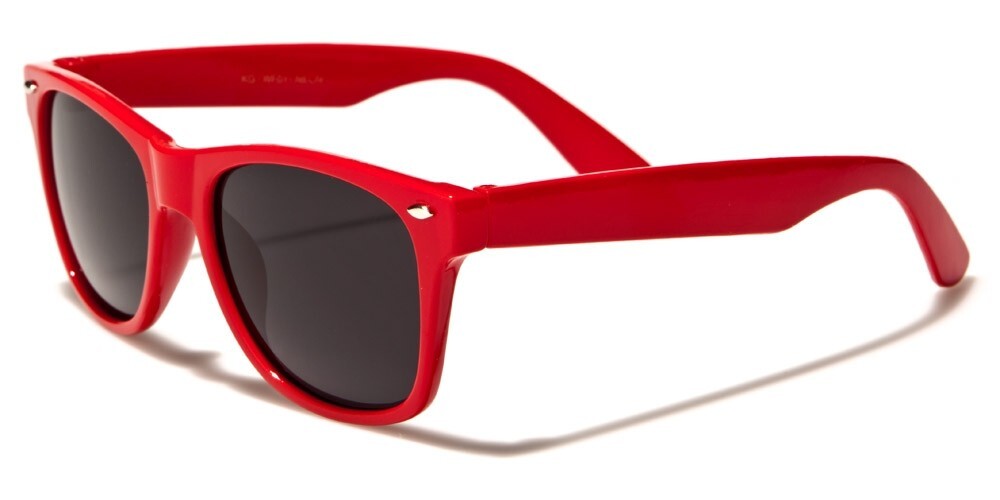 Kids Childrens Classic 80's Vintage Style Horn Rimmed Sunglasses Smoke Dark Lens