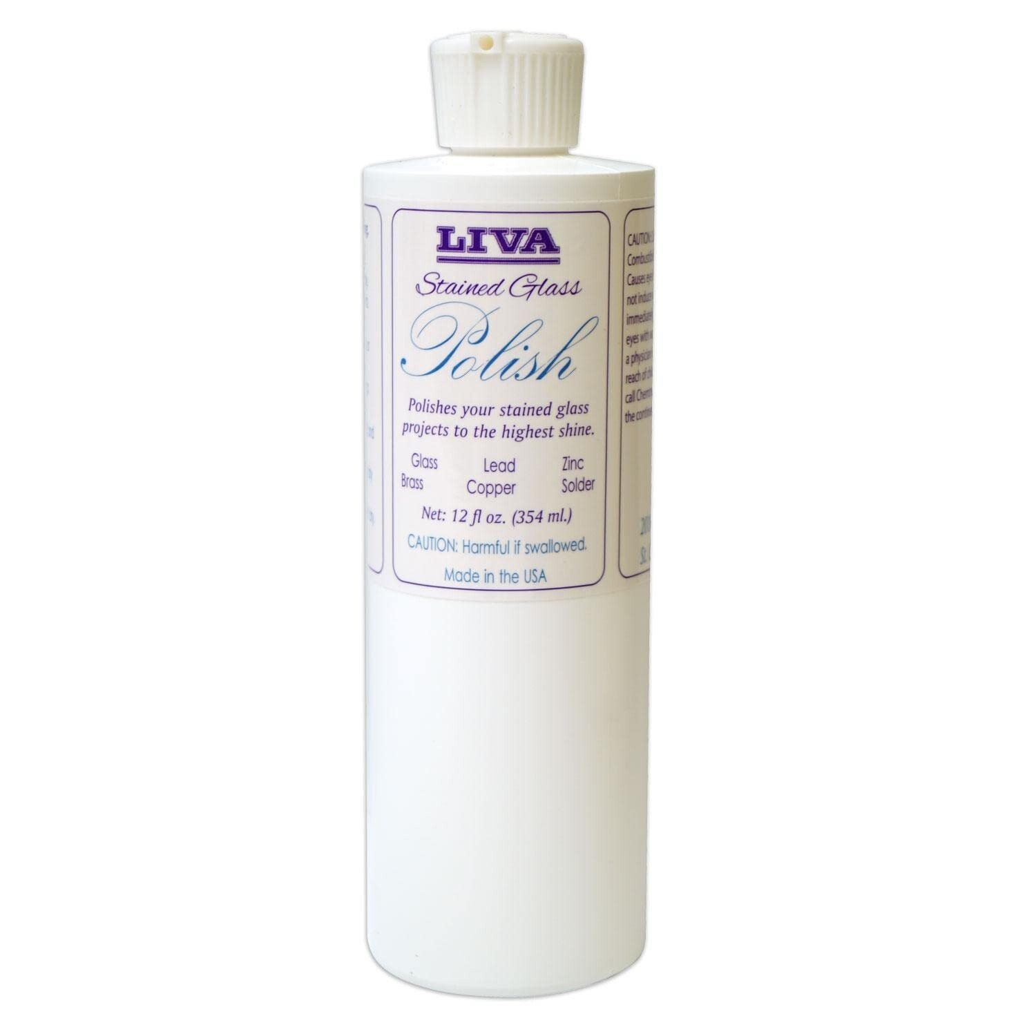 LIVA Stained Glass Finishing Compound Polish Wax for Stained Glass - 12 oz