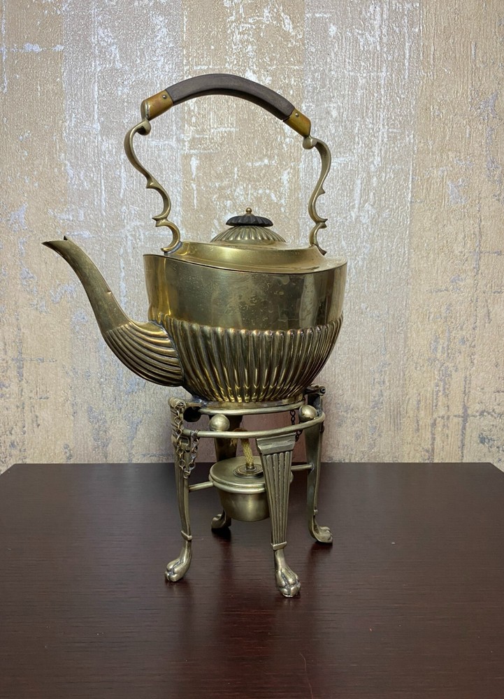 Silverplated Tea Pot on Original Burner