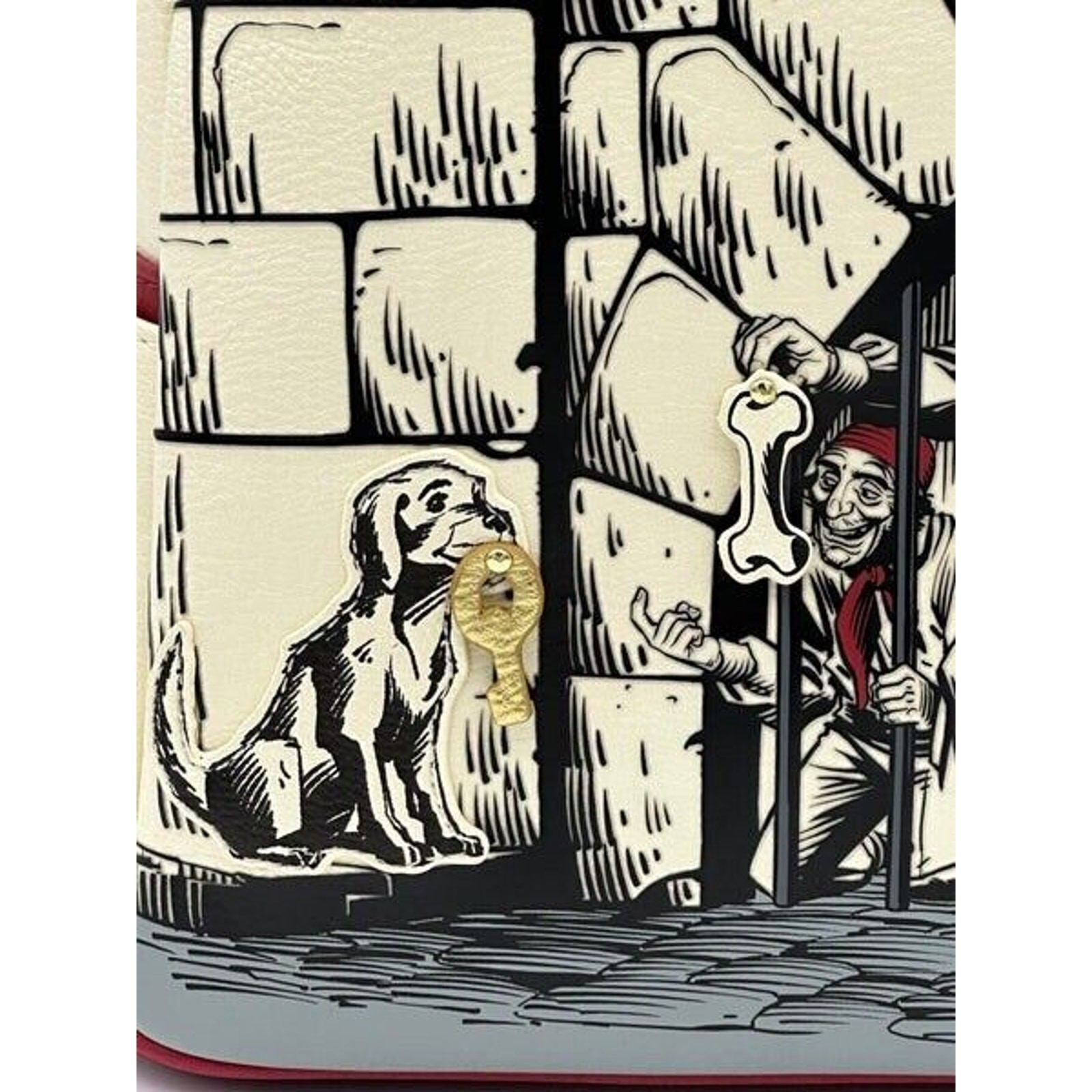 RARE Disney Park Pirates of the Caribbean Loungefly Mini Backpack Jail Scene NEW