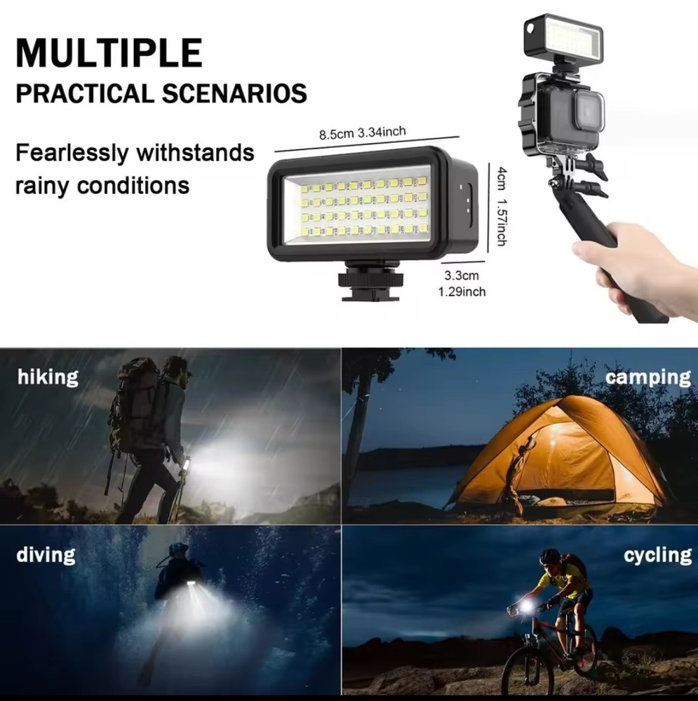 40M Diving Underwater Waterproof LED Flash Light