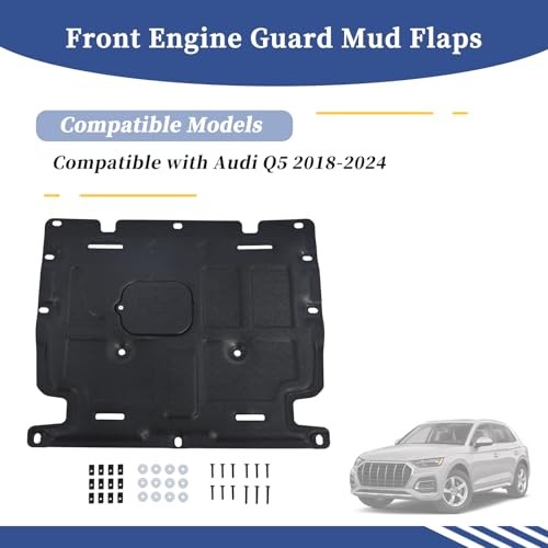 Front Engine Case Guards Splash Shield Compatible with Audi Q5 2018 2019 2020