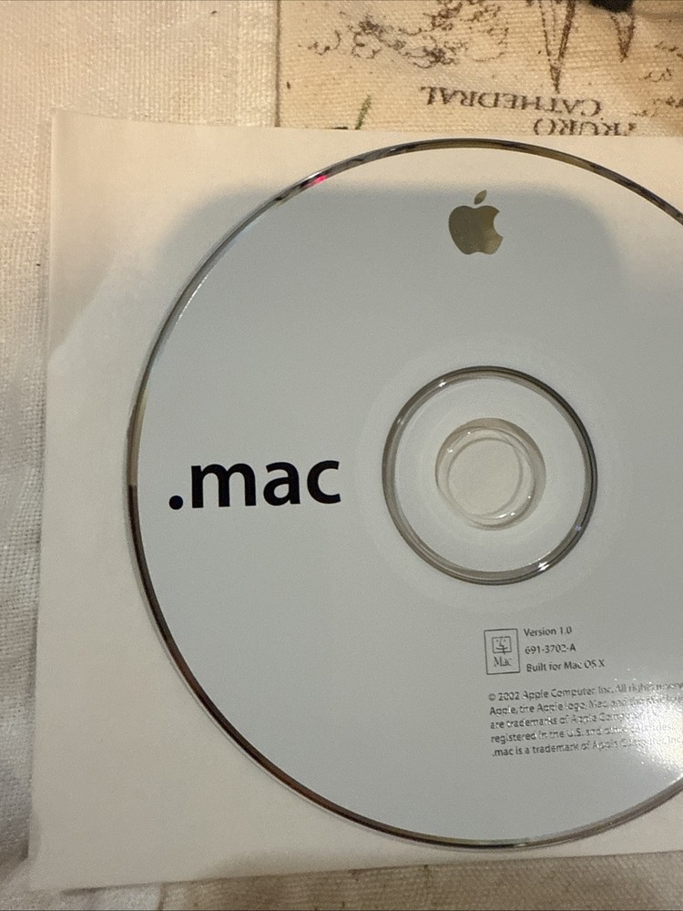 2002 Macintosh Mac .Mac Software Installation CD Version 1.0 Built For OS X