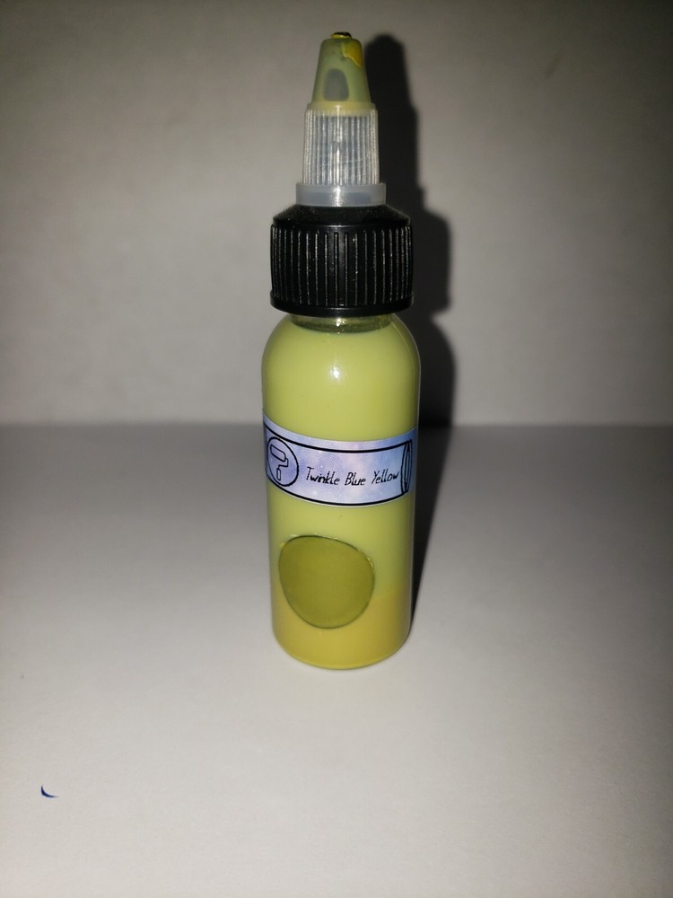 Custom Airbrush Paint: Twinkle Blue Yellow