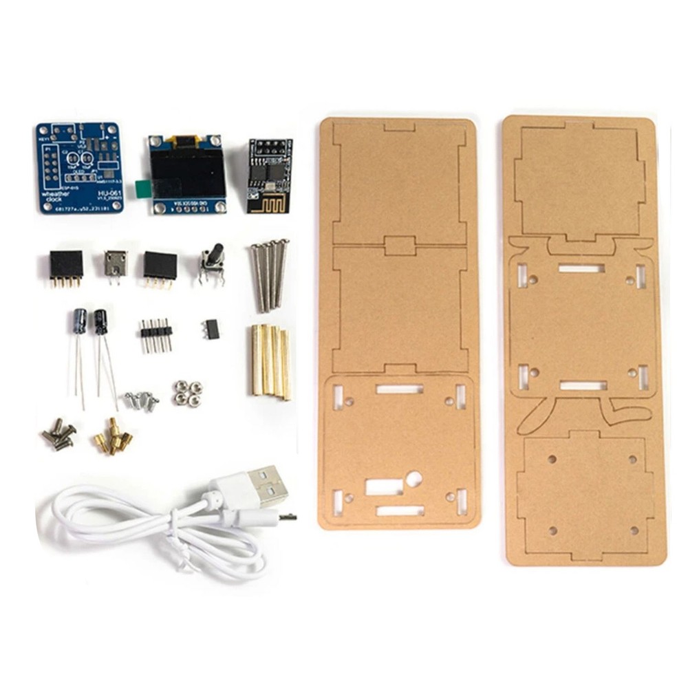 DIY electronic clock kit supports three interfaces displaying real-time time