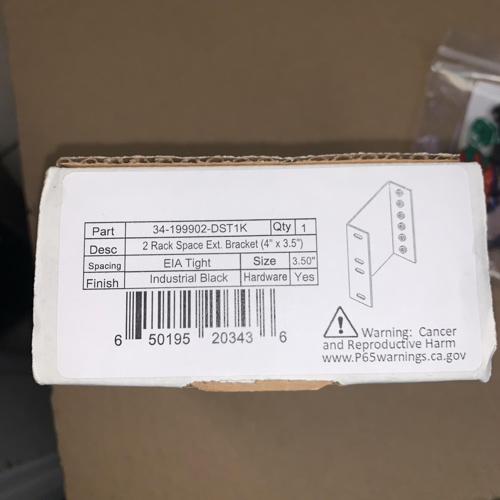 2 Rack Space Ext. Bracket (4" x 3.5") 34-199902-DST1K